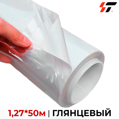 Винил для сольвентной печати 1006 Прозрачный (1,27*50м) Глянцевый 140 гр 